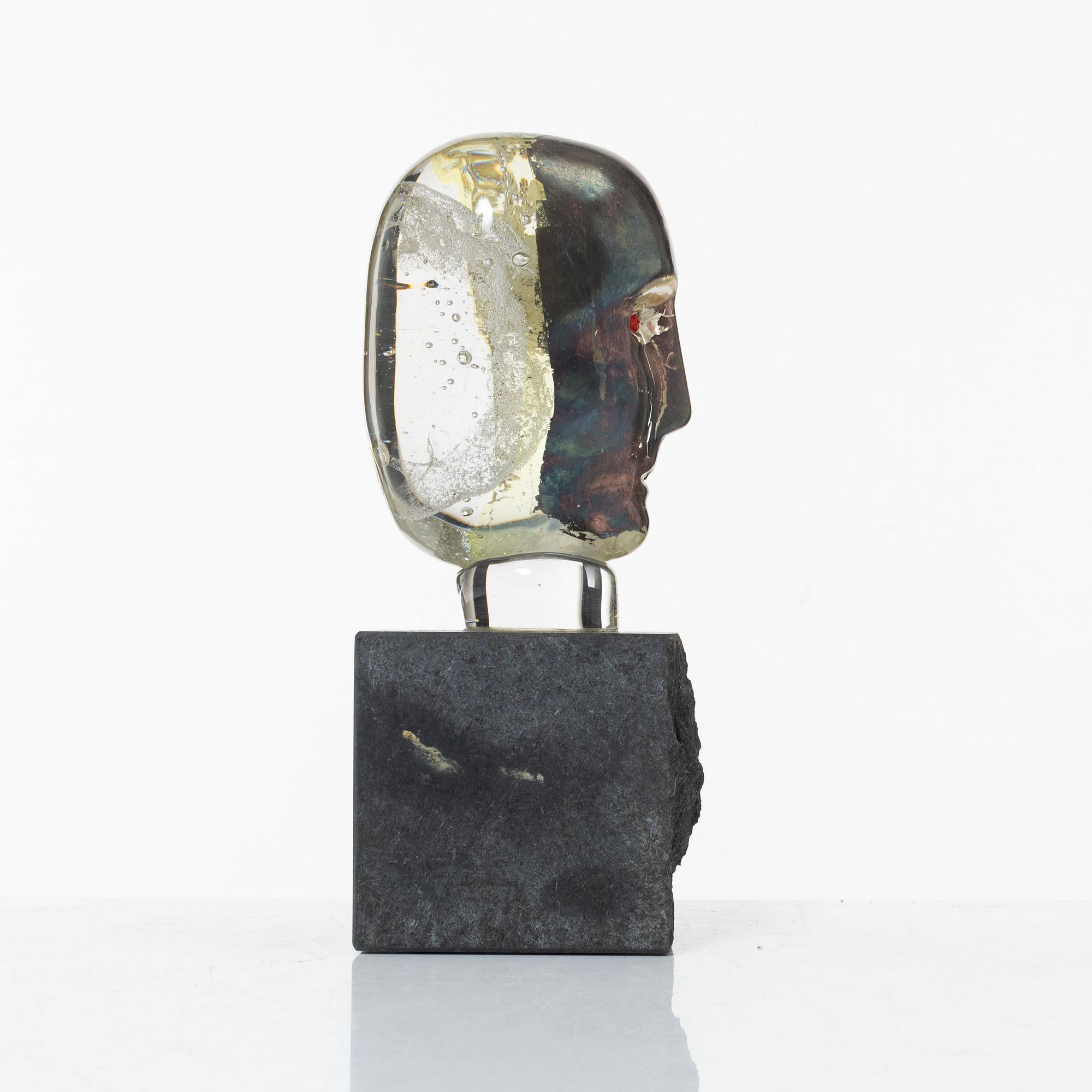Bertil Vallien, skulptur, glas, "Brains", Kosta Boda.