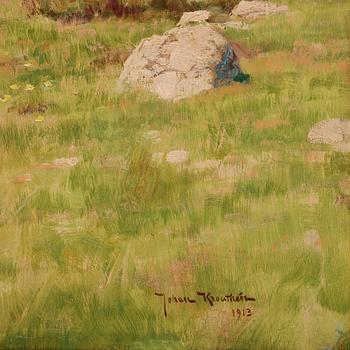 Johan Krouthén, Sommarlandskap med kor.