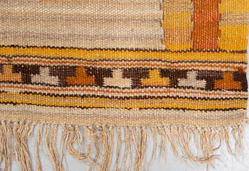 Märta Måås-Fjetterström, a drape, "Gula Dubbelkorset", flat weave, ca 235,5-239 x 154-155,5 cm, signed MMF.