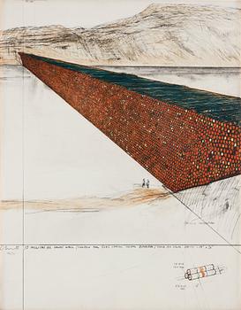 424. Christo & Jeanne-Claude, "Ten million oil drums wall, project for the Suez Canal".