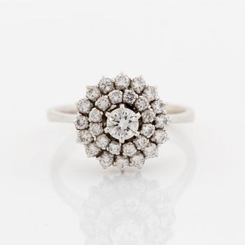 Brilliant cut diamond ring.