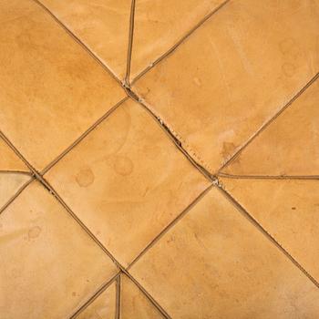 TWO POUFS, signed Camelbag. Second half of the 20th century.