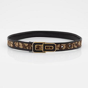 Christian Dior, a monogram canvas belt, size 70.