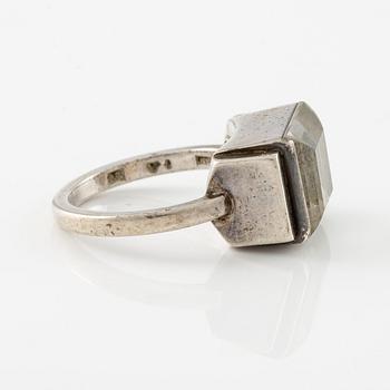 ring, sterling silver with rock crystal. Lund 1938.