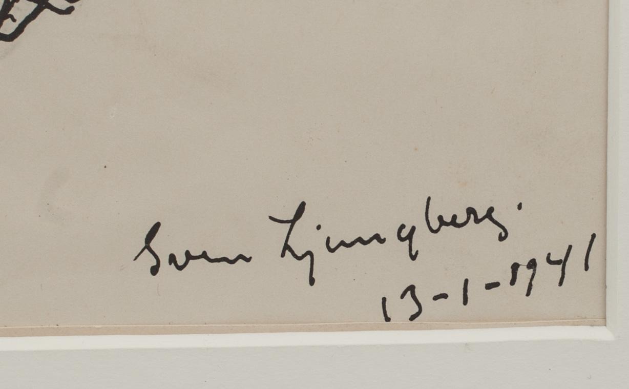 SVEN LJUNGBERG, tuschlavering, signerad och daterad 13-1-1941.
