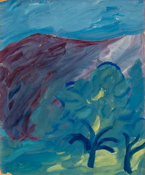 52. Inge Schiöler, Landscape with trees.