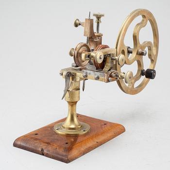 A 19th century watch maker's lathe.