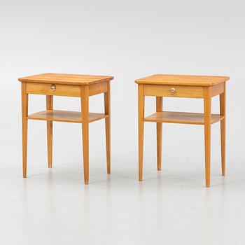 A pair of bedside tables, mid 20th century.