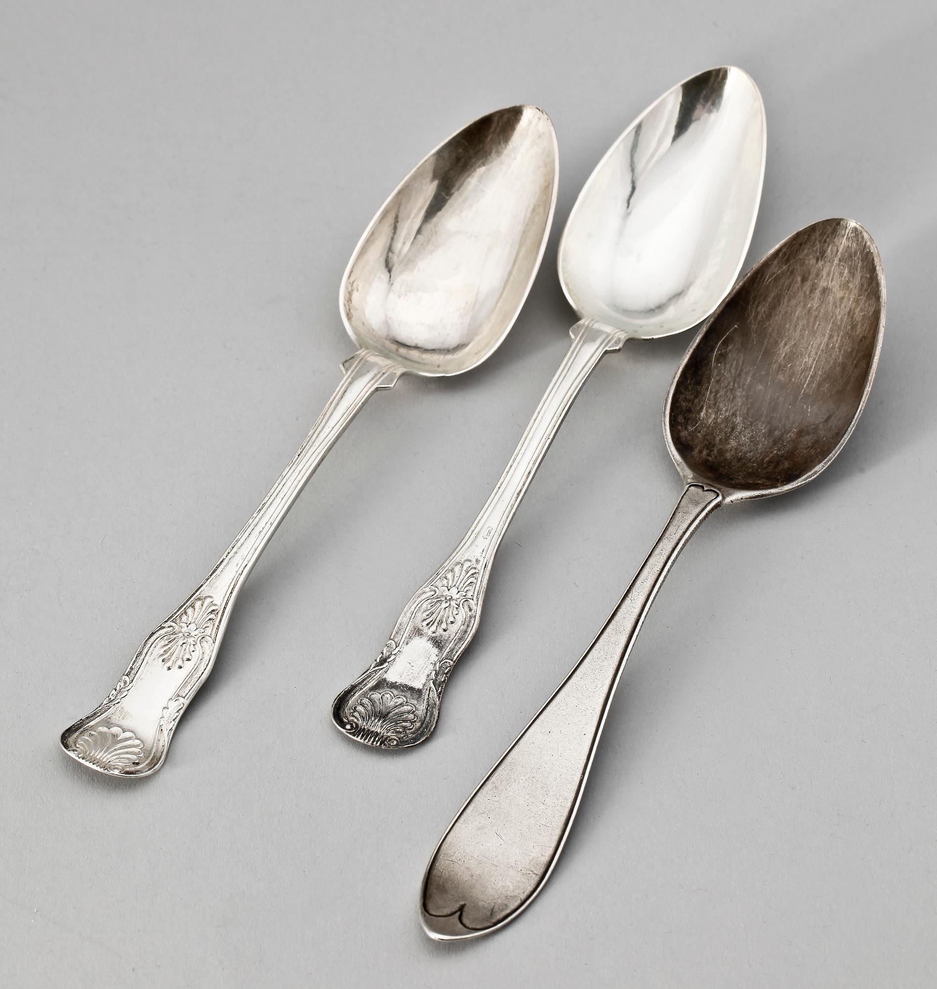 SKEDAR, 11 + 1, silver, bl a GAB, Stockholm, 1816-87. Vikt ca 810 gr.