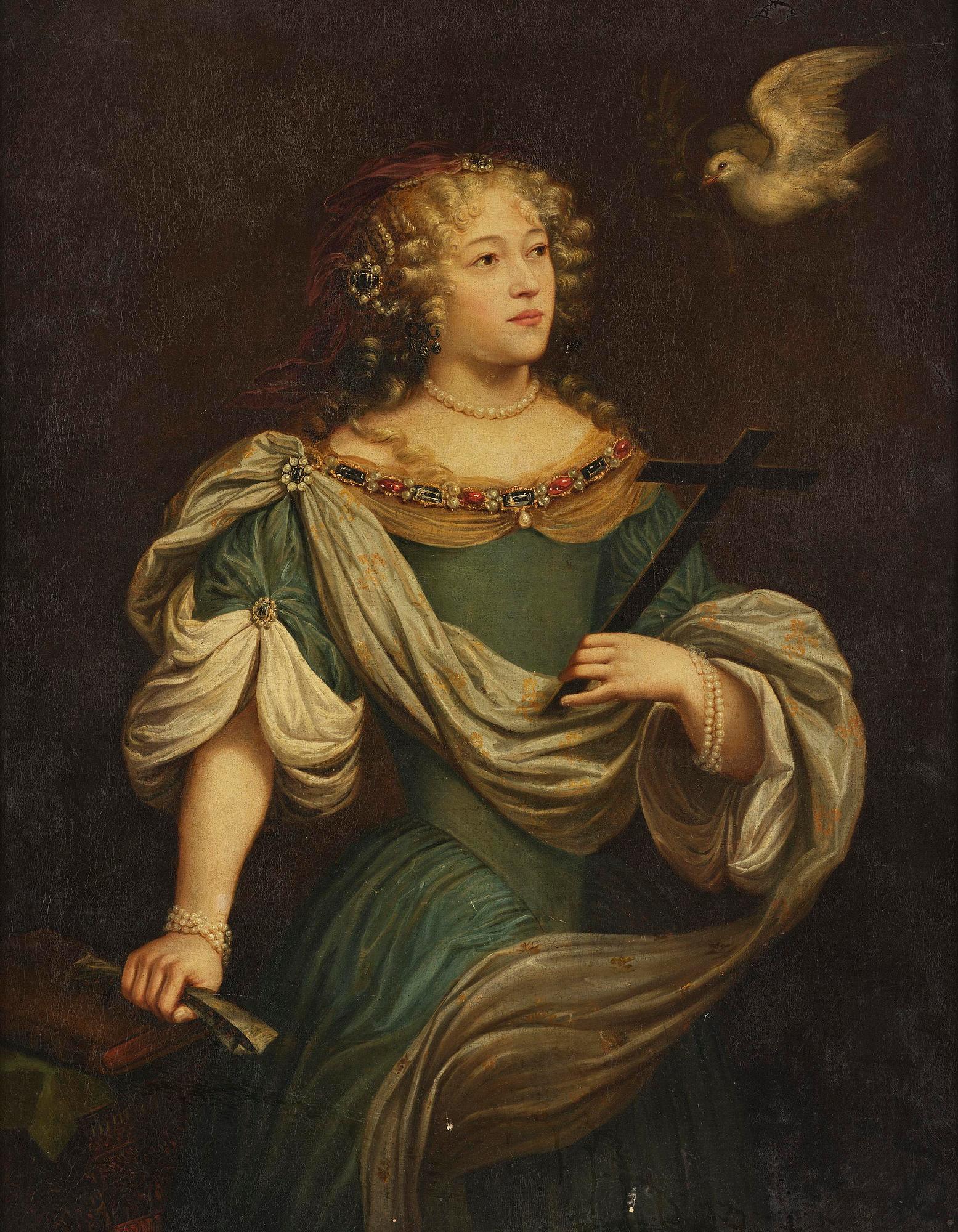 Abraham Janssens, follower of, Saint Helena, Possibly depicting Louise de La Vallière (1644-1710), the mistress of Louis XIV.