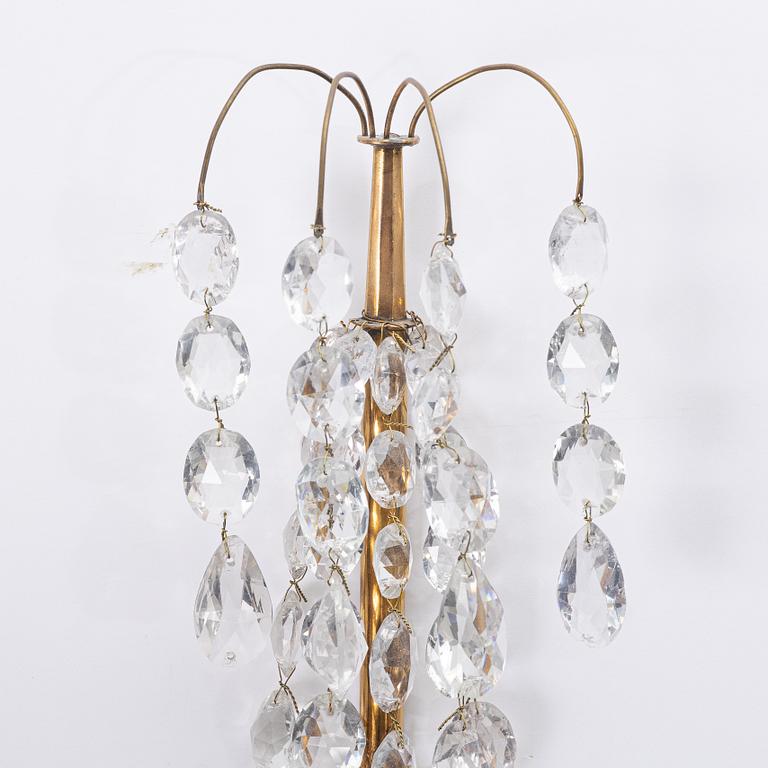 Vägglystrar, ett par. Gustaviansk stil, 1900-tal.