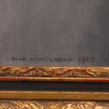 Olle Hjortzberg, Yellow roses in a silver vase.