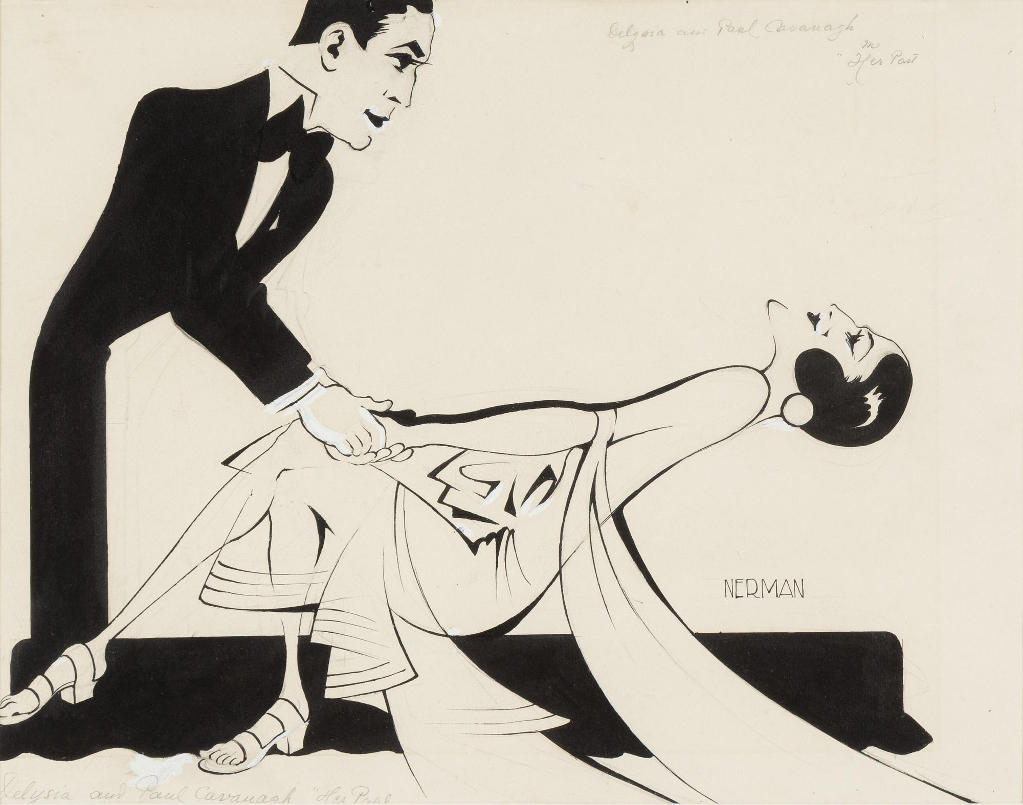 Einar Nerman, ink drawing, signed Nerman.