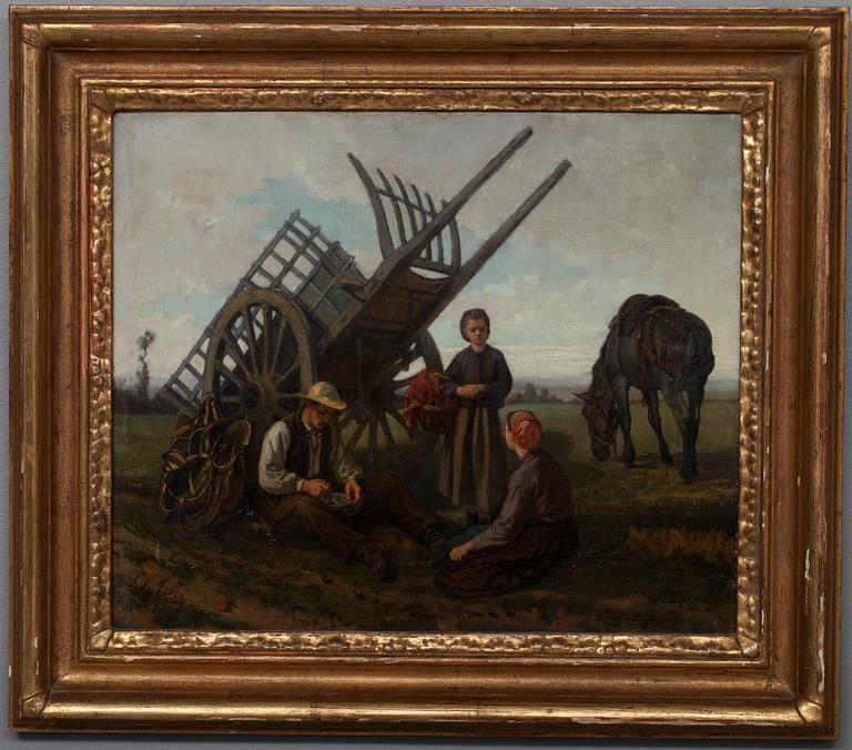 CHARLES ÉDOUARD FRÈRE, olja på duk, signerad och daterad -71.