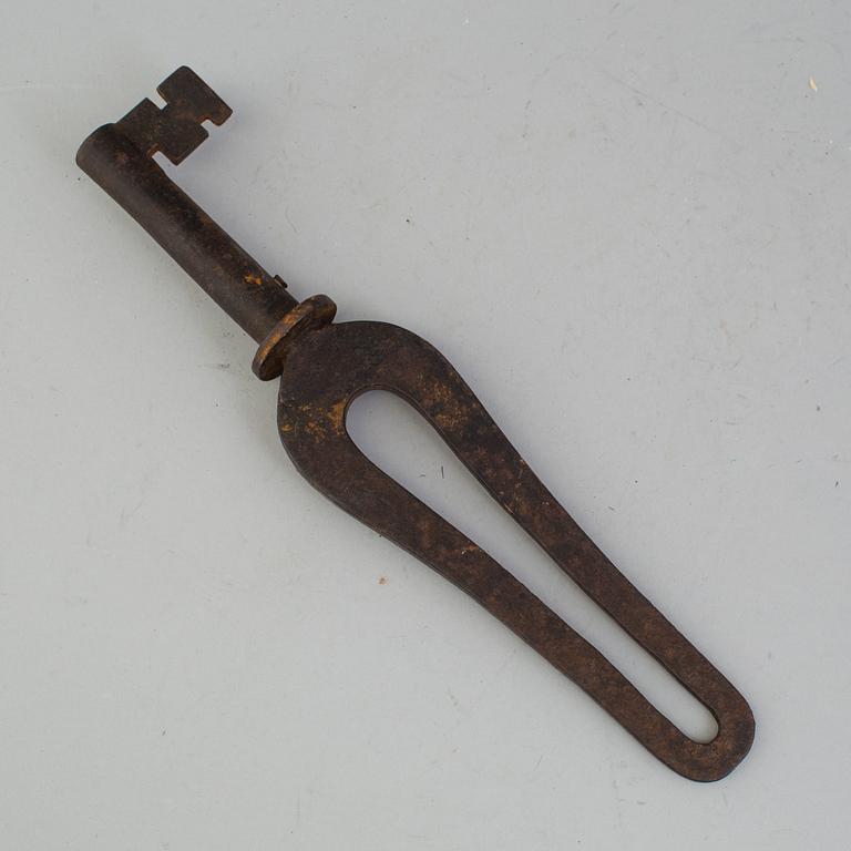 NYCKELPISTOL, gjutjärn, Edo (1603 -1868), Japan.