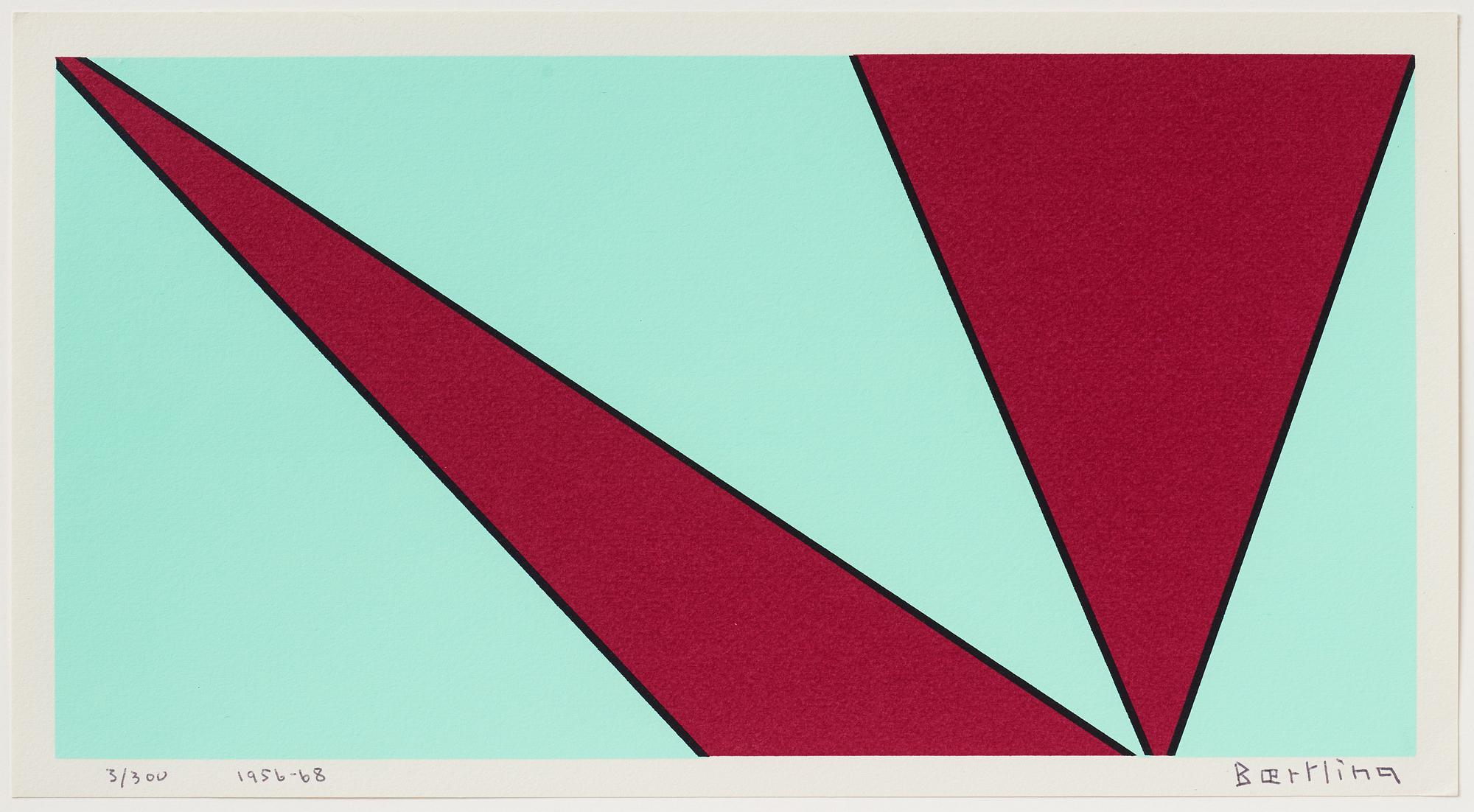 Olle Baertling, silkscreen in colours, 1956-68, signed 3/300.