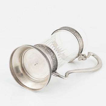 A Russian Silver Teaglass Holder, Moscow 1908-26.