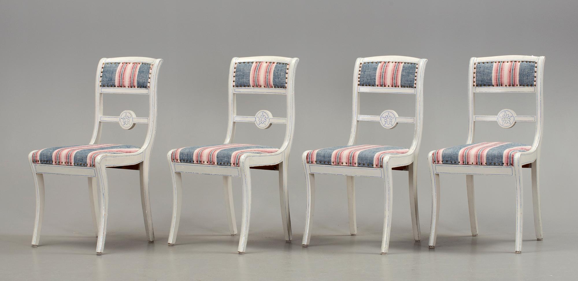 STOLAR, 4 st, empirstil, troligen andra hälft 1800-tals.