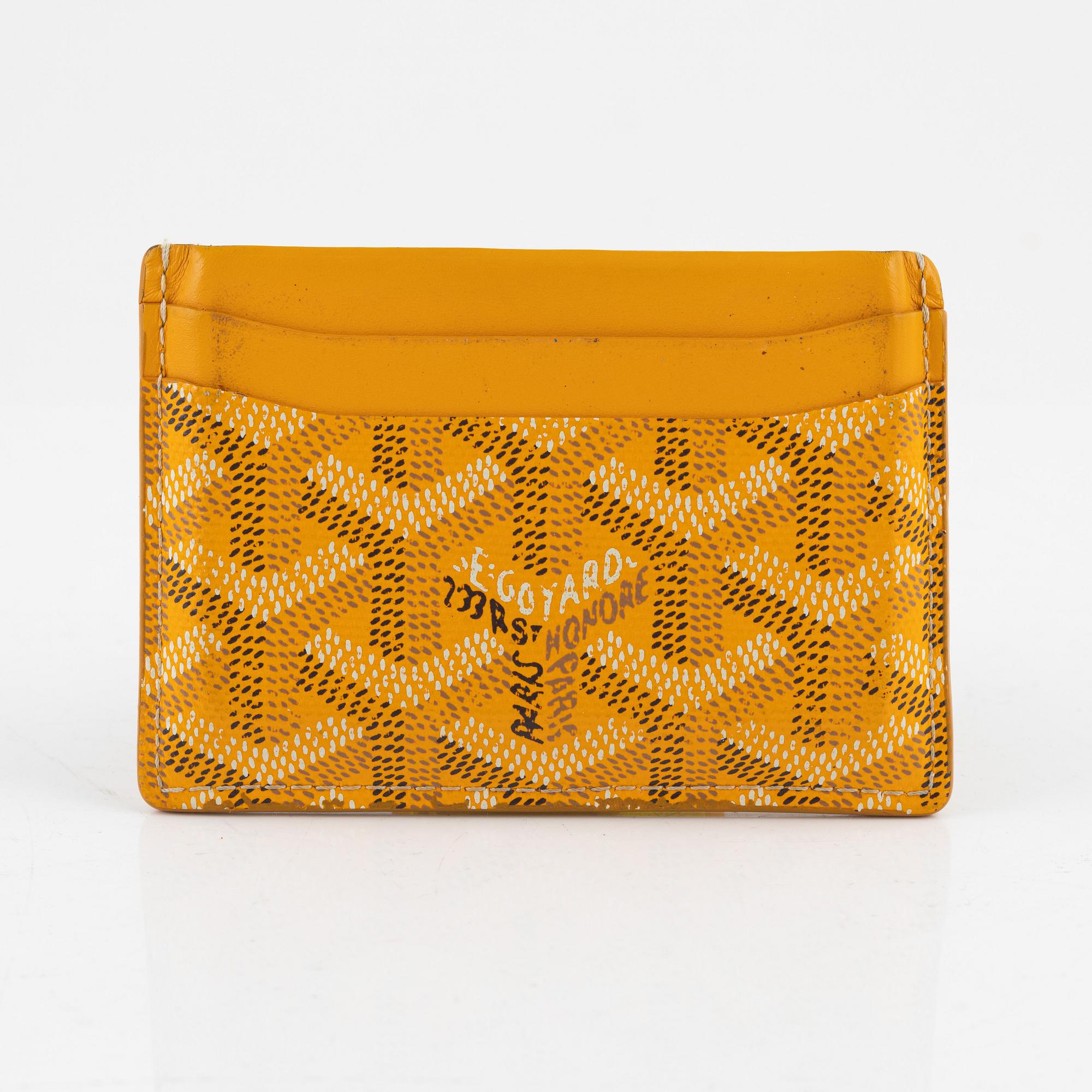 Goyard yellow card holder clearance