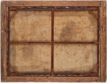 SEBASTIANO CONCA, hans krets. Uppfodrad duk 96 x 132 cm. Samtida snidad ram.