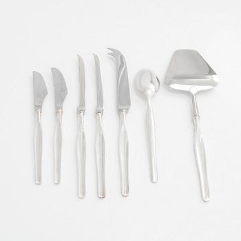 Tapio Wirkkala, bestick, 7 st, silver och sterlingsilver, "Tapio", Kultakeskus, Tavastehus 1971-85.