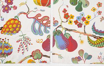 Josef Frank, curtains, a pair, "Vegetable Tree", Svenskt Tenn.