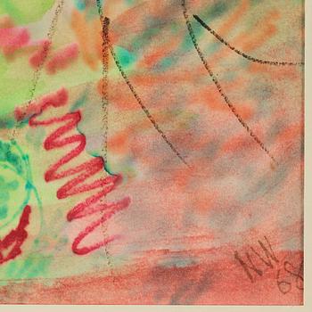 NELL WALDEN, mixed media, signed and dated-68.