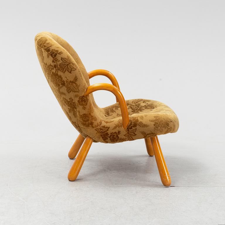 Arnold Madsen, tillskriven, fåtölj ”Muslinge” / "Clam chair",  1940-50-tal.