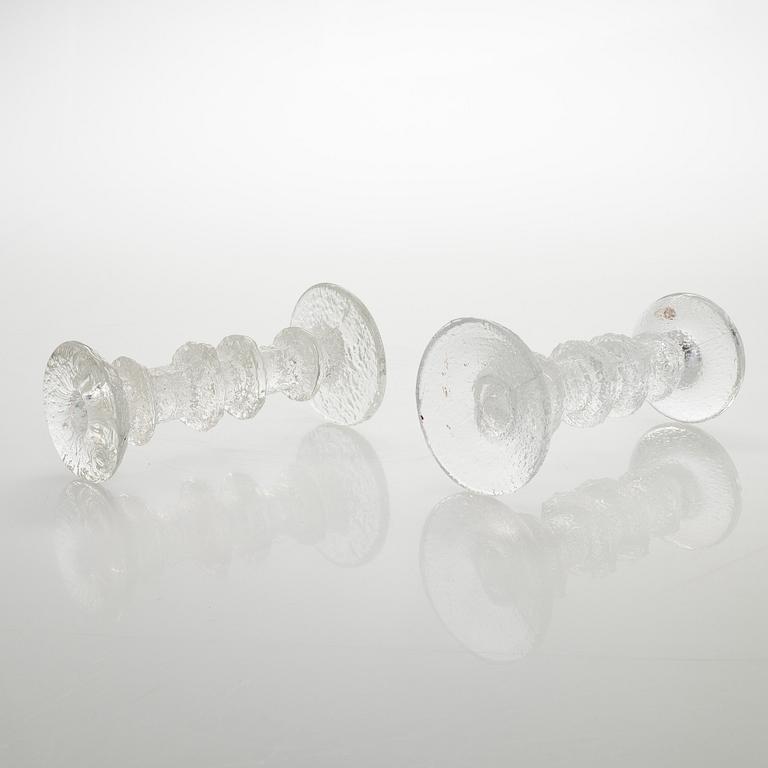 Timo Sarpaneva, kynttilänjalkoja, 7 kpl, "Festivo", signeeratut TS. Iittala.