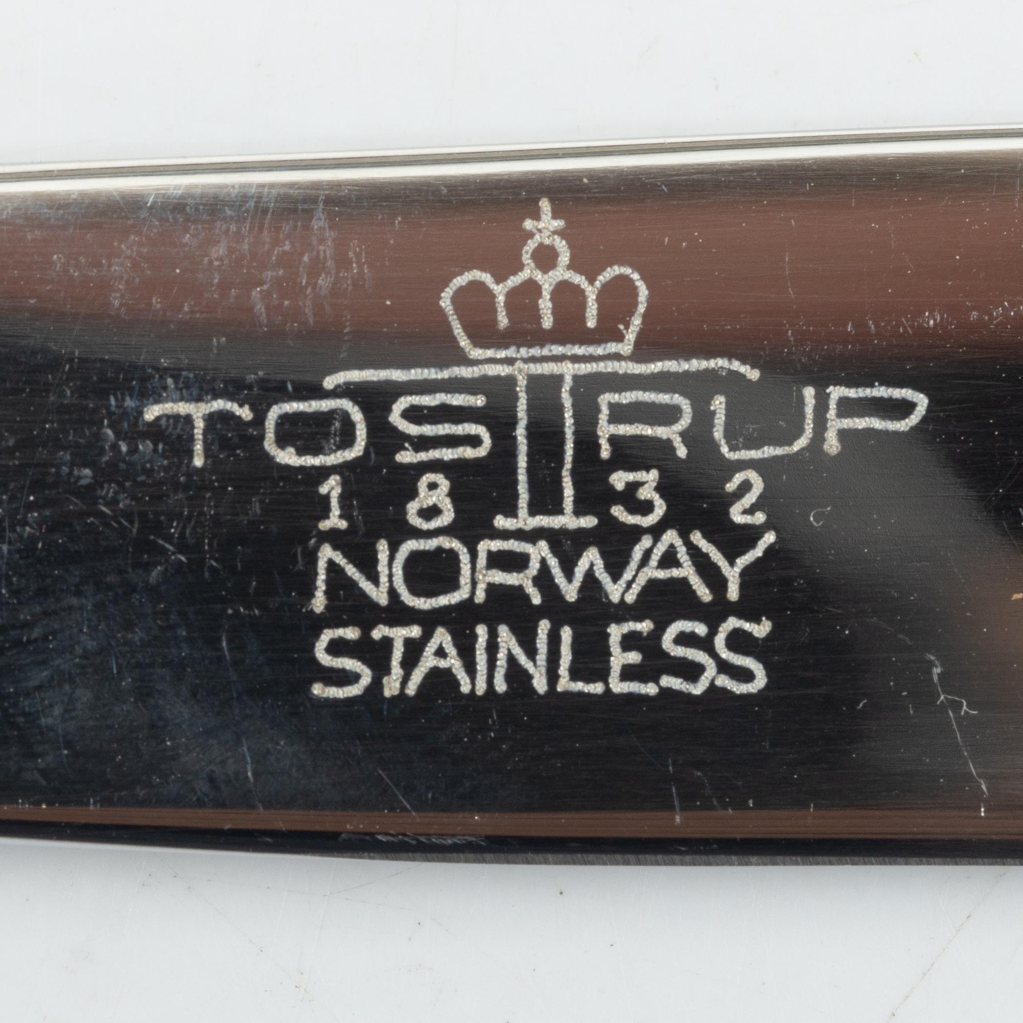 Bestickuppsättning, 48 delar, silver, J Tostrup, Oslo, Norge, 1900-talets mitt.