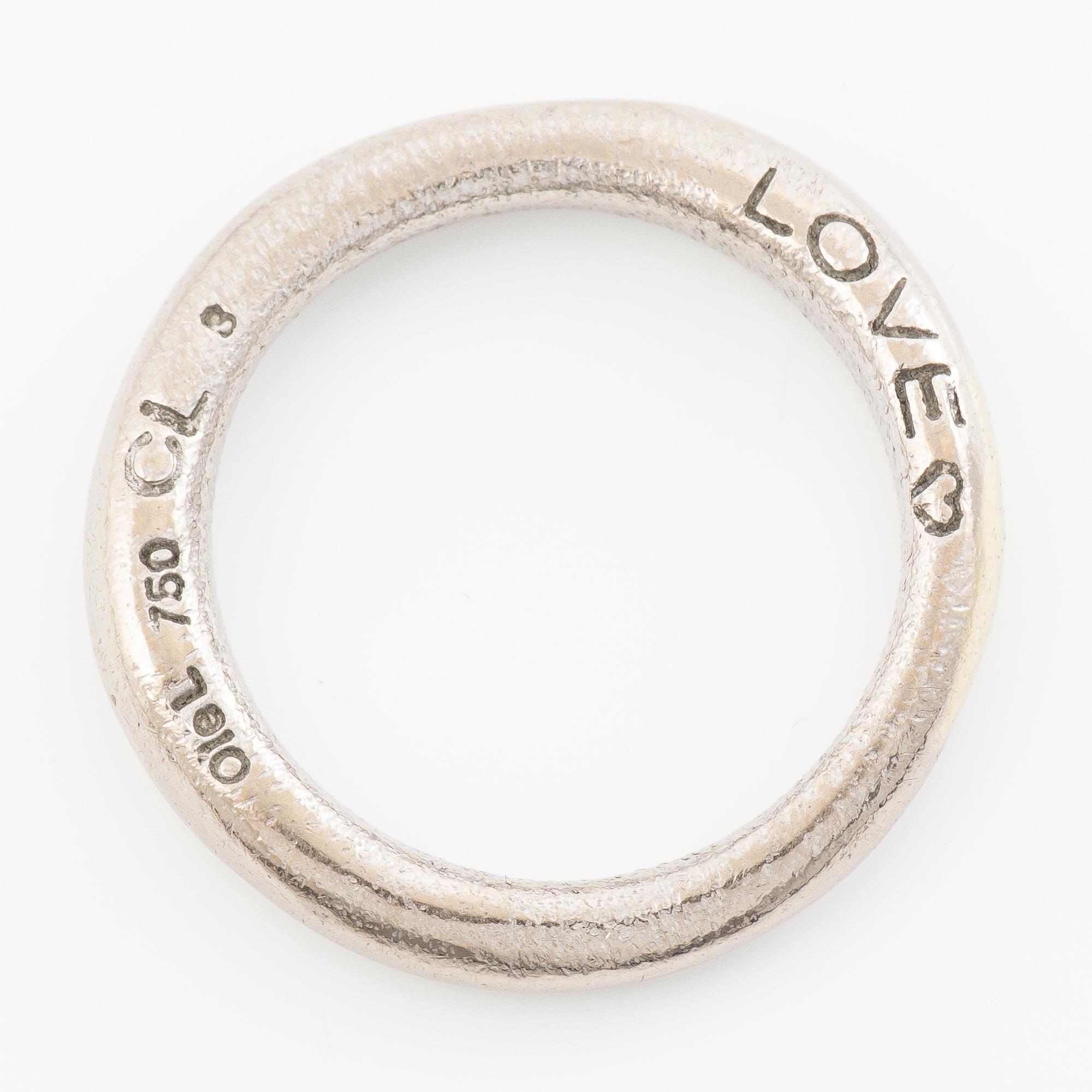 Ole Lynggaard, Charlotte Lynggaard, ring "Love nr 3", 18K vitguld.