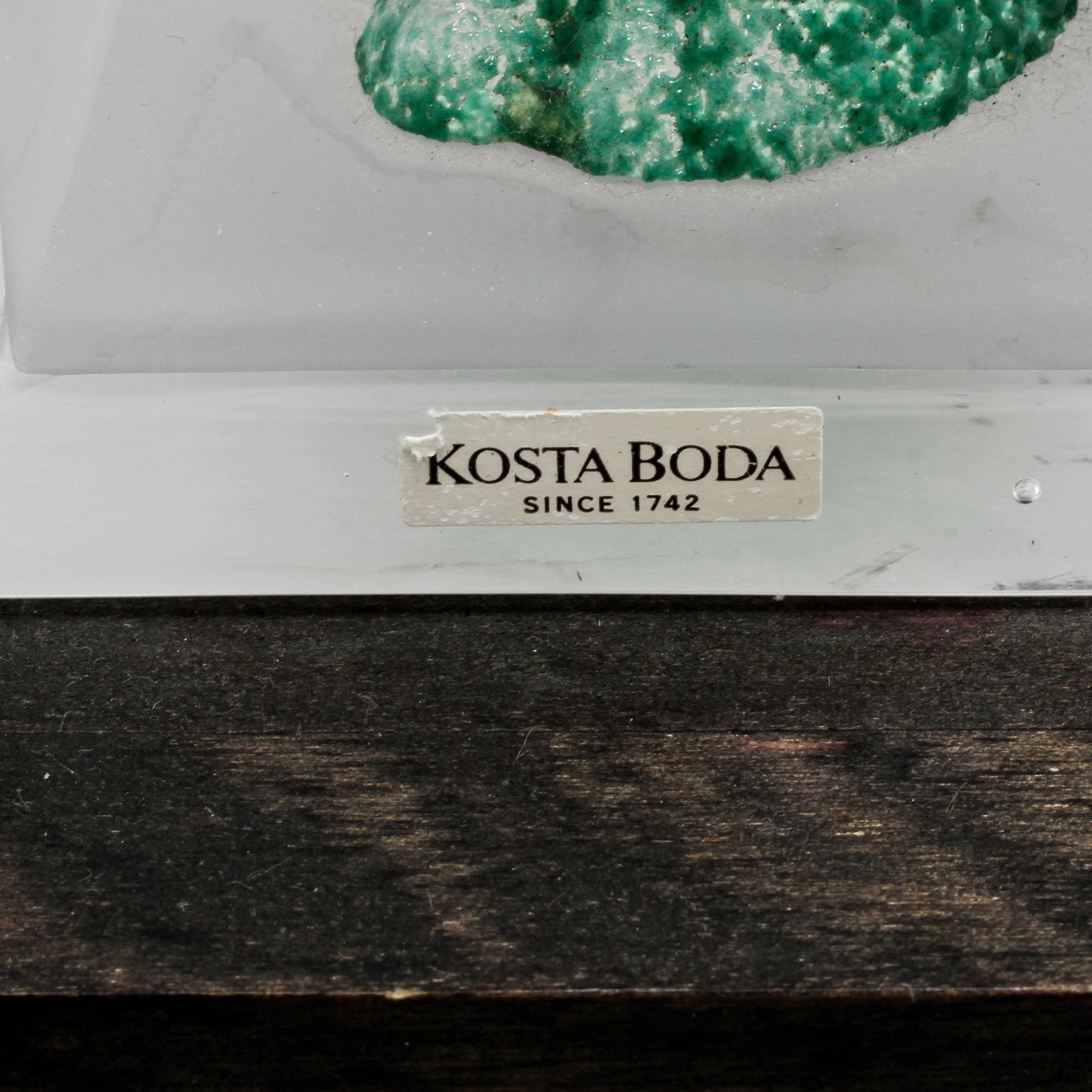 SKULPTUR, glas, Kjell Engman, Kosta Boda, ej signerad, 1900-talets andra hälft.