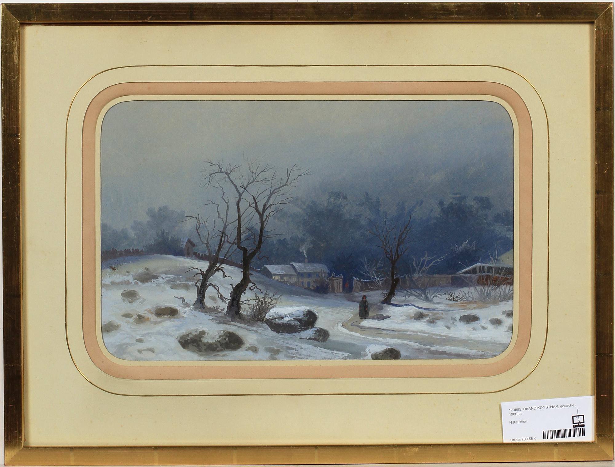 OKÄND KONSTNÄR, gouache, 1900-tal.