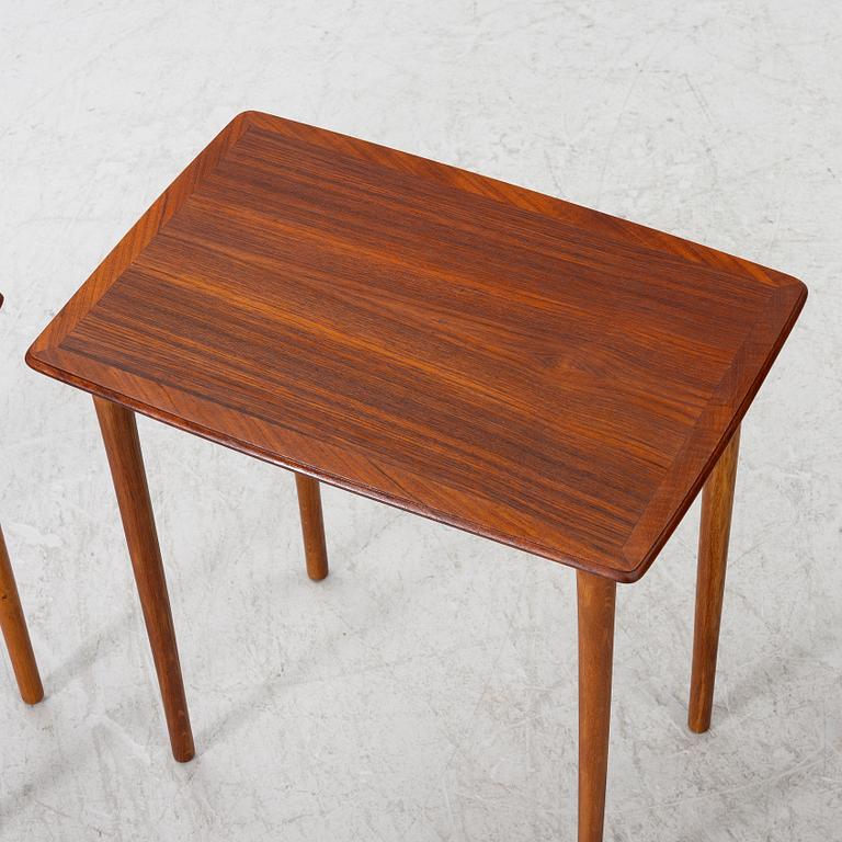 Nesting tables, 3 pieces, 1950s.