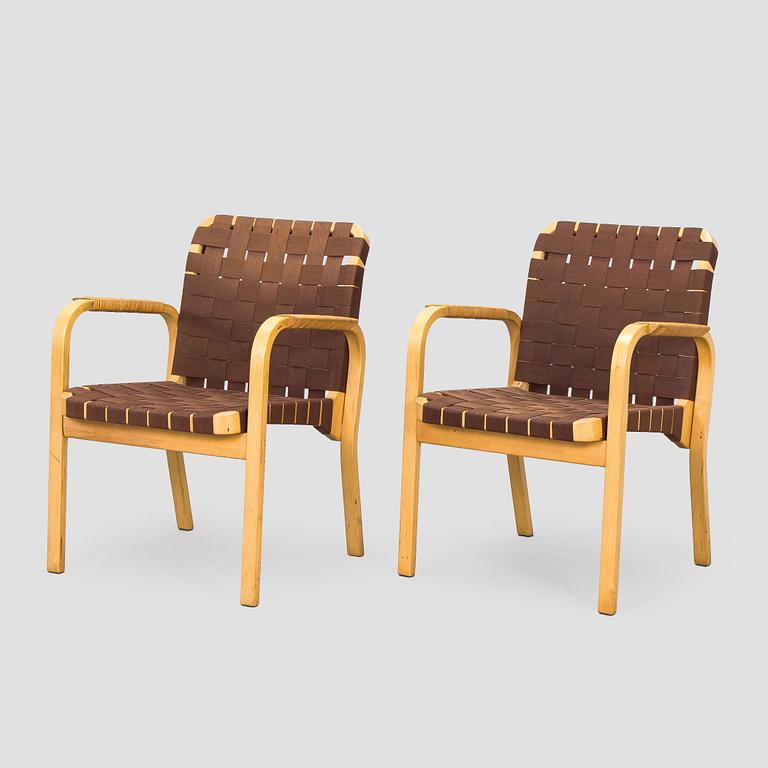 Alvar Aalto, Nojatuoleja, 4 kpl, 45 Artek, 1900-luvun loppu.