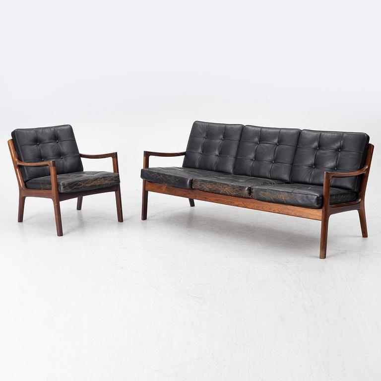 Ole Wanscher, soffa och fåtölj, "Senator", France & Son, Danmark, 1960-tal.