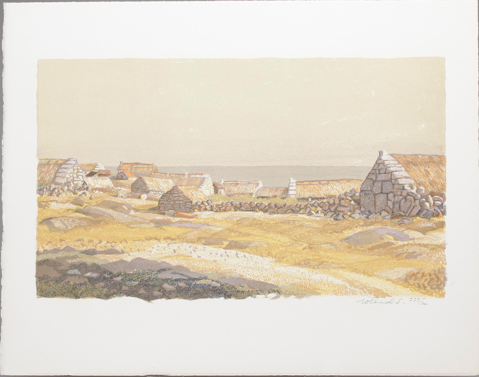 ROLAND SVENSSON, mapp med 7 litografier, "Tristan da Cunha", sign o numr 233/300.