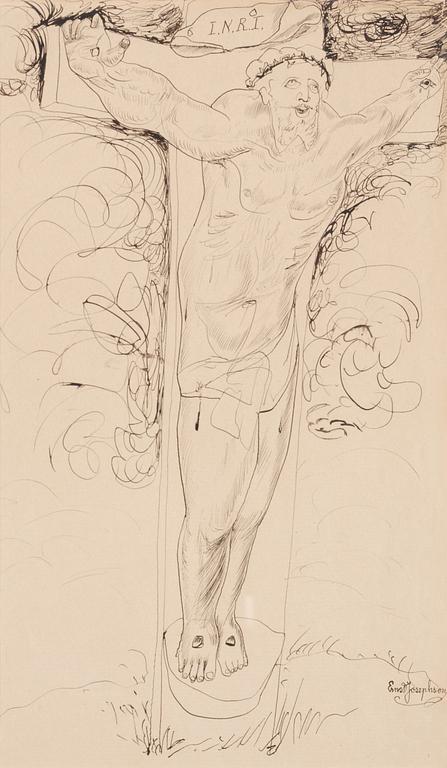 Ernst Josephson, "Kristus på korset" (Självporträtt).