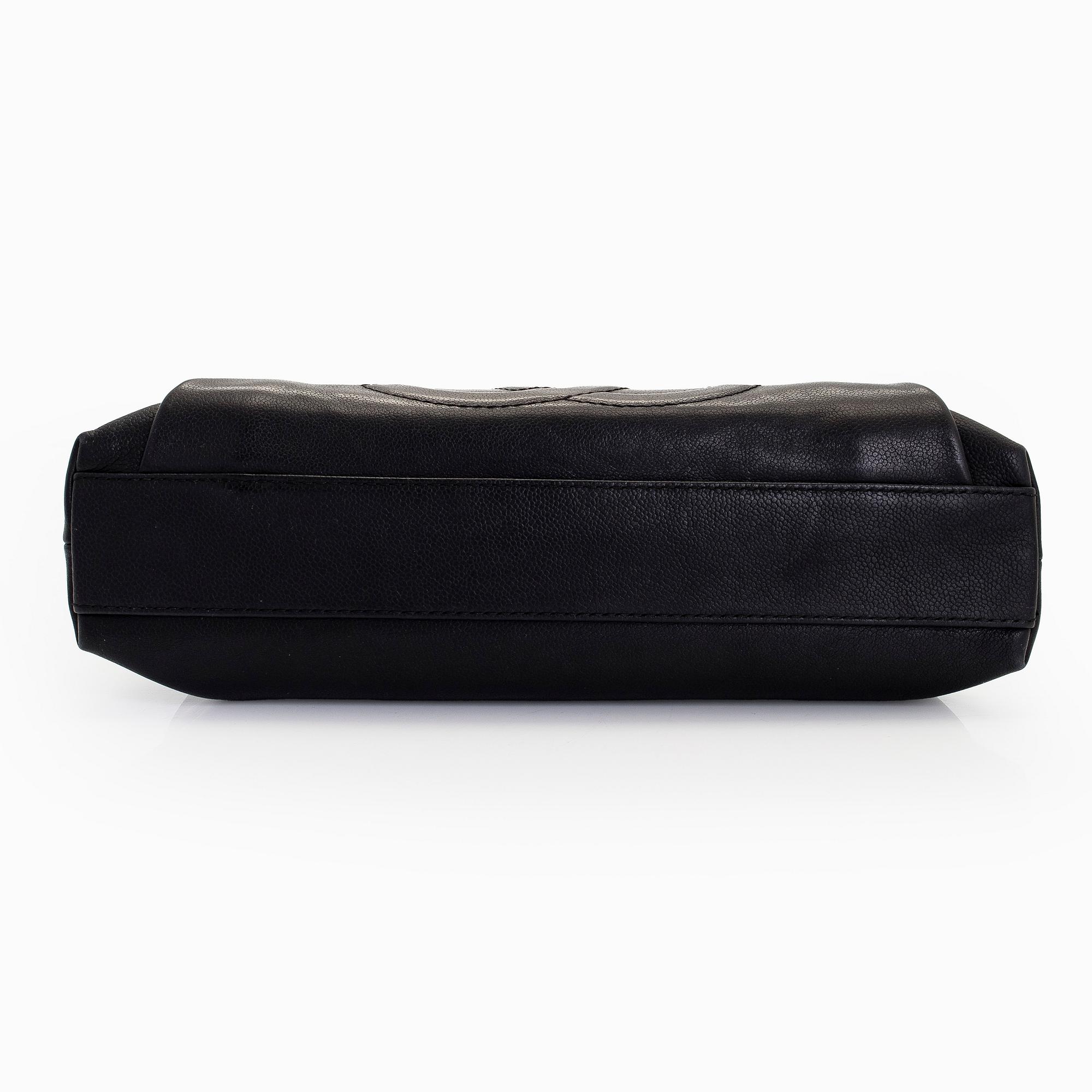 Chanel, a black caviar leather handbag, 2008-09.