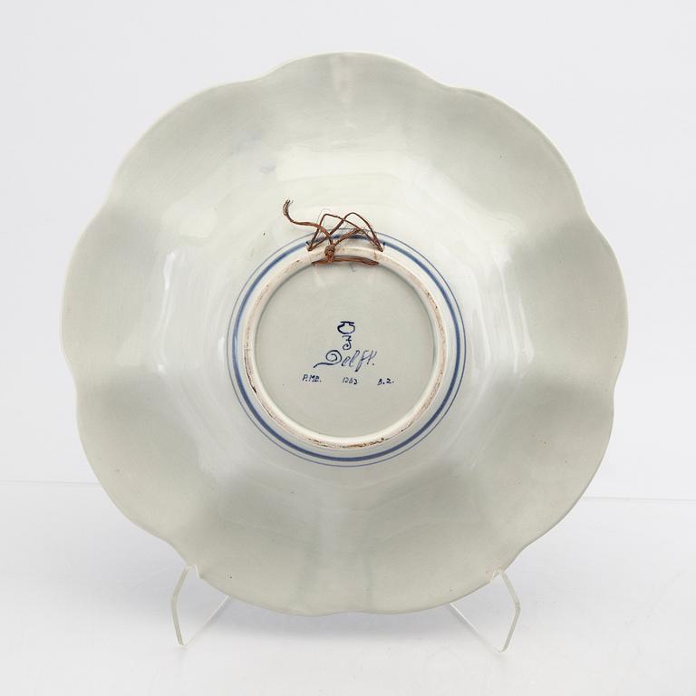 Dish and jug with lid Delft mid-20th century faience.
