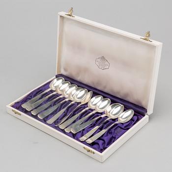 KAFFESKEDAR, silver, 11 st Rosenholm, GAB, Stockholm, 1967.