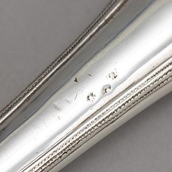 A set of Swedish Art Nouveau carving cutlery, mark of  B Erlandson, Kristianstad 1912.