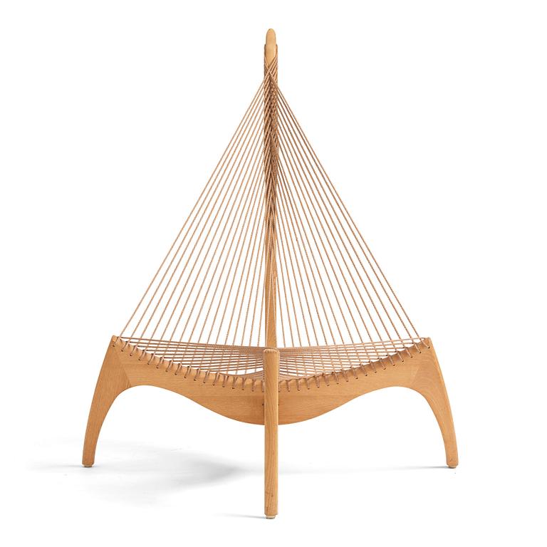 Jørgen Høvelskov, an ash 'Harp Chair', Denmark, post 1963.