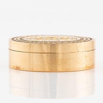 A Swedish 19th century 18K gold vinaigrette/scent box, mark of Isaac Malmborg, Stockholm 1814.
