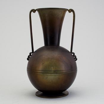 A 20th century  art deco bronze vase by Ystad Brons, Sweden.