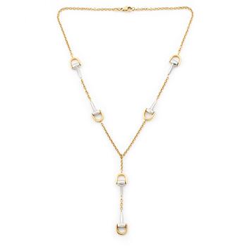 Collier 18K guld och vitguld, med motiv av hästbett.
