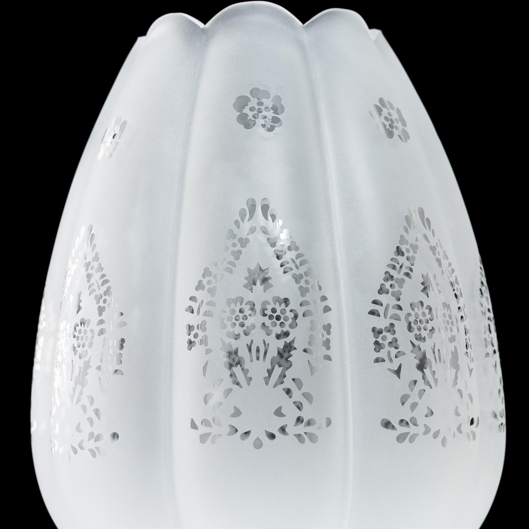 Royal Copenhagen, fotogenlampa, "Musselmalet", Danmark, 1870-90.
