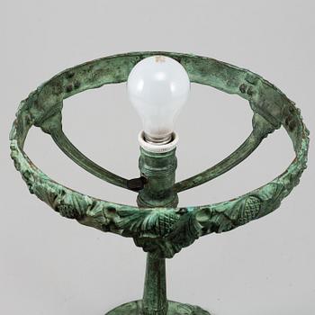 BORDSLAMPA, brons, jugend, Böhlmarks, 1907-24.