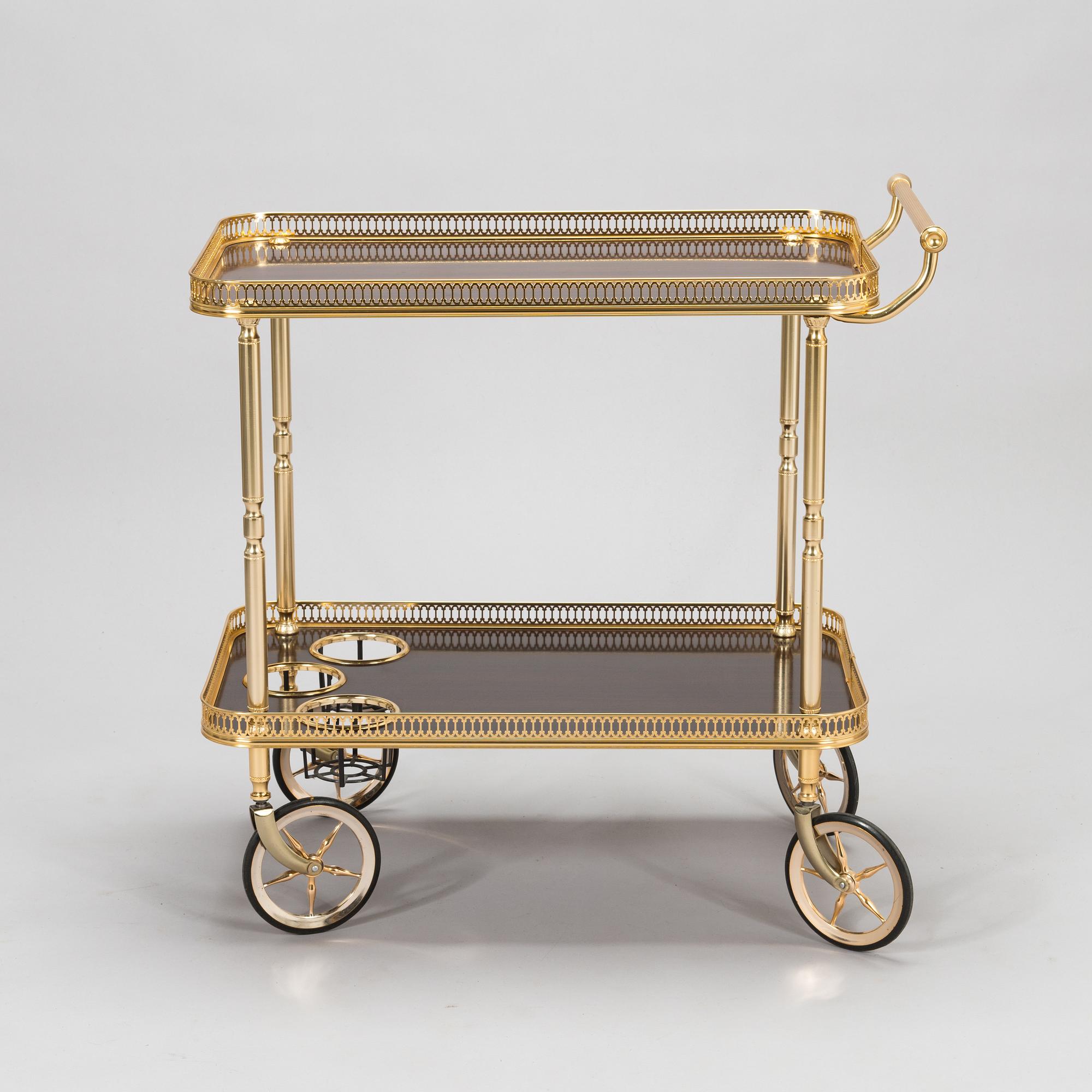 A 1970s serving trolley.