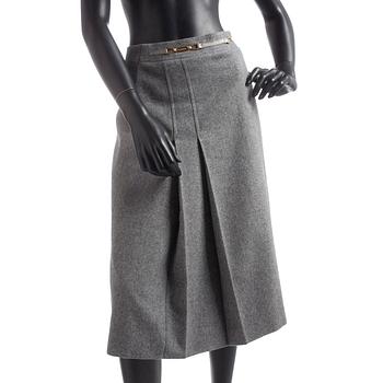 688. CÉLINE, a grey wool skirt.